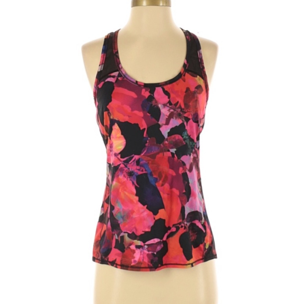 Althleta vibrant watercolor print racerback tank